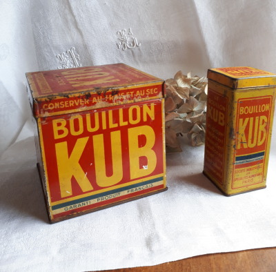 KUB TIN缶 フランス  ブロカント　アンティーク ヴィンテージ缶