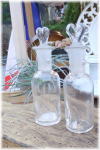 フランス ハートトップ ガラスボトル　* アンティーク 瓶 ブロカント